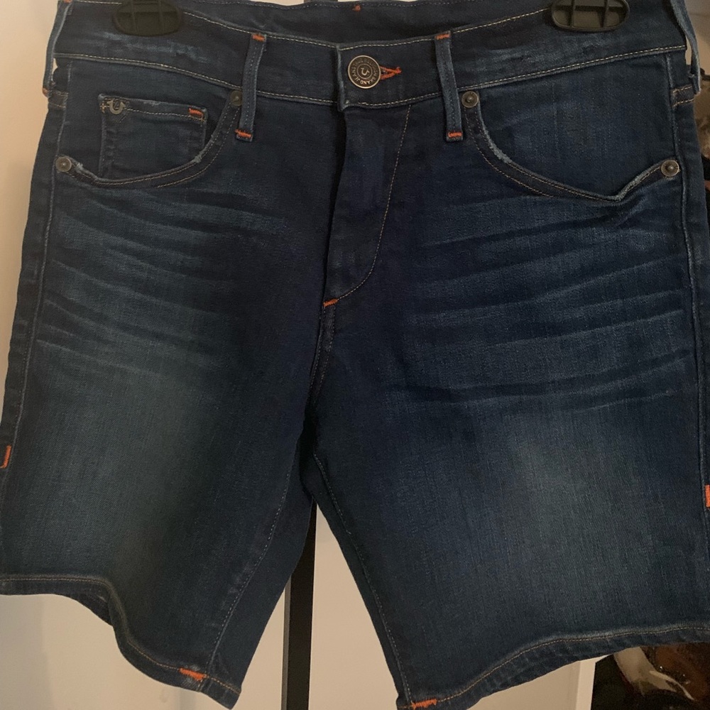 True Religion denim mom shorts
